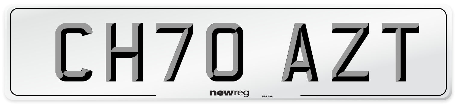 CH70 AZT Number Plate from New Reg